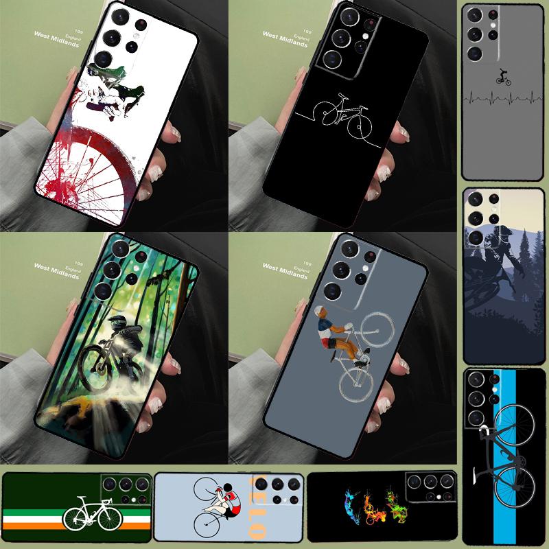 Bike Cycling Art Phone Case For Samsung Galaxy S25 Ultra S9 S10 S20 S22 S21 Plus S23 FE S24 Ultra Full Cover