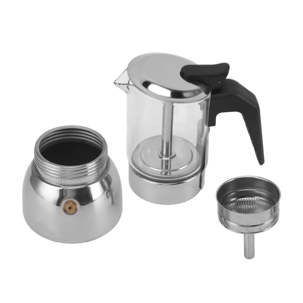 Стеклянная плита Moka Pot электрическая плита Moka Pot с основанием из нержавеющей стали Классическая кофеварка