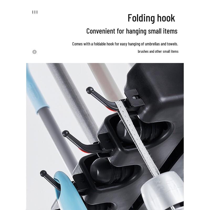 Stainless Steel Mobile Mop and Broom Holder