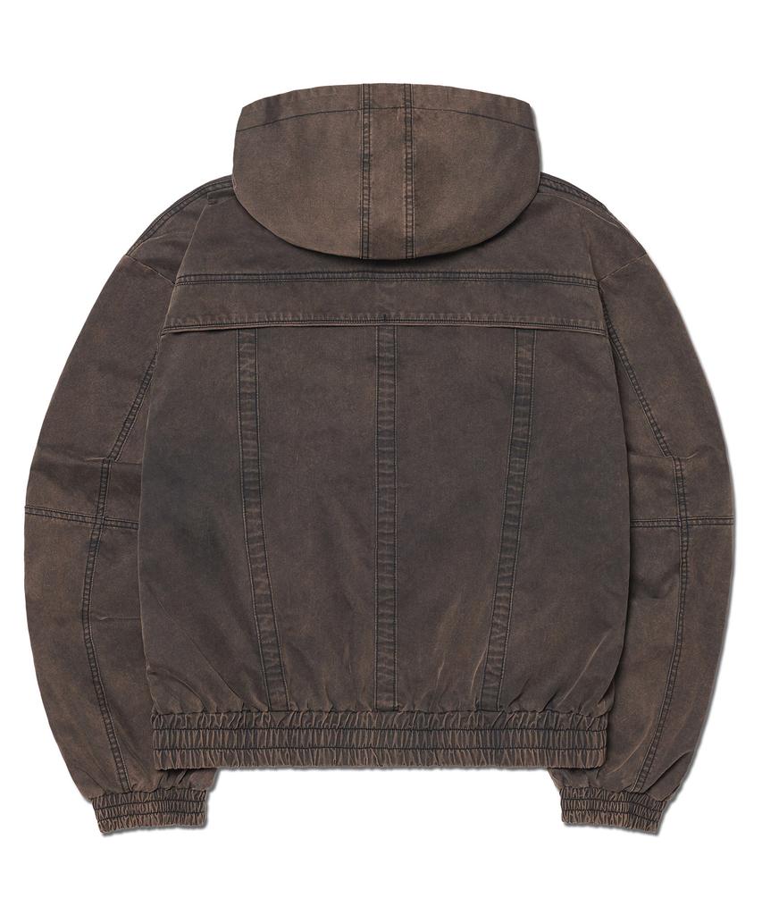 Nomanual Light Hooded Jacket - Bleached Black