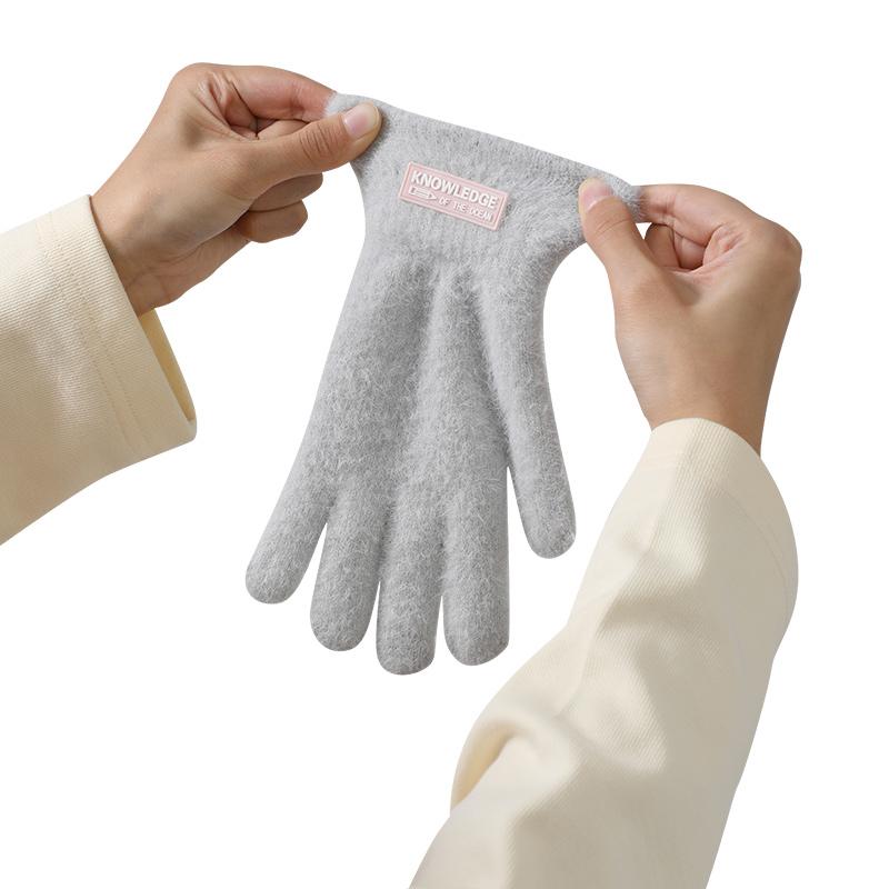 Outdoor Sports Daily Use Windproof Warm Women Cute Winter Knit Gloves