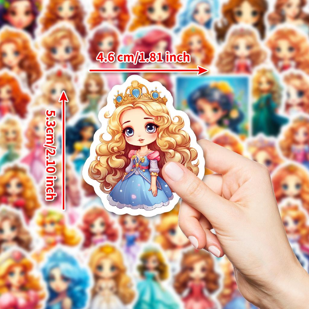 50 Cute Little Princess Graffiti Stickers for Children DIY Stickers Water Cup Waterproof Decorative Stickers