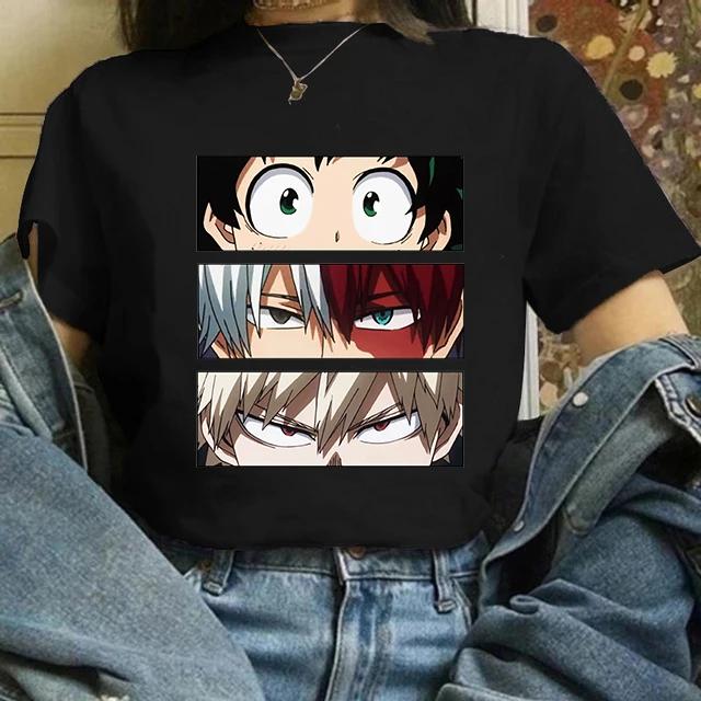 Манга Милый Моя Геройская Академия Аниме Футболка Женская Boku No Hero Academia Футболка Бакуго Химико Тога Футболки Аниме Деку Футболка