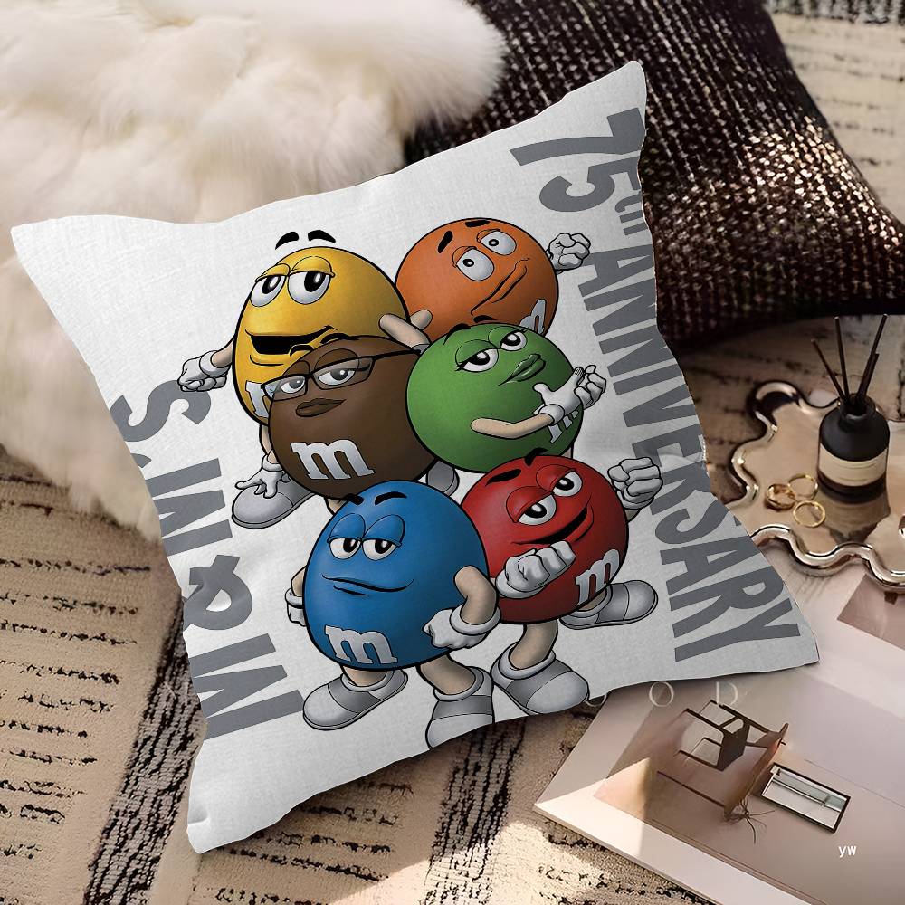 Классическая Подушка Шоколадная M&M Аниме Подушка Наволочка для Дивана-Кровати Подушка для изголовья Подушка-Подушка 45X45 См Модная