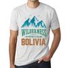 Homme Graphique  Tee Shirt Graphic T Shirt Wilderness BOLIVIA White Smoke