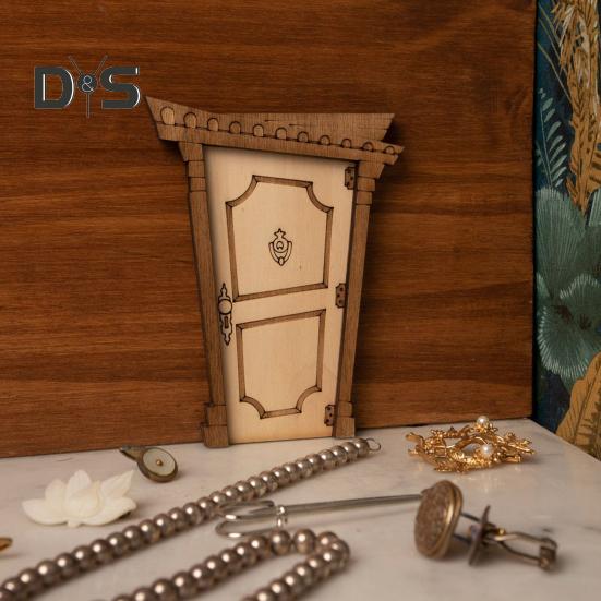 Мини деревянная дверь, дверь в виде сказочного домика, дверь в стиле ретро с микроландшафтным декором для поделок своими руками, миниатюрные книжные полки для сада