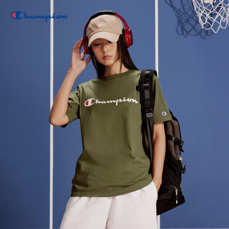 Champion Унисекс хлопковая футболка с коротким рукавом