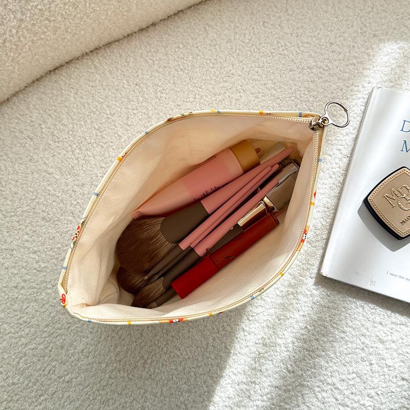 Ретро Милая Косметичка: Мультяшный мини-кошелек для монет, чехол из чистого хлопка для наушников и помады - Портативное хранилище для мелких предметов