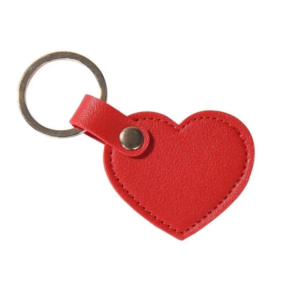 Simple Heart Shape Keychain Car Key Holder Colorful Pendant Hanging Accessory