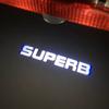 LQLT3 2PCS Car Door Welcome Lamp LED Project Ghost Logo Light For Skoda Superb 2012 2013 2014 - 2023 2024 Car Accessories
