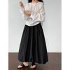 Johnature Korean Bud Women Skirt Simple Summer High-waisted Casual Elastic Versatile Loose Skirts