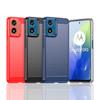 Carbon Fiber Texture TPU Case for Motorola Moto E14 G04S G14 G24 Power G34 G54 G84 Shockproof Protective Cover Funda Shell Coque