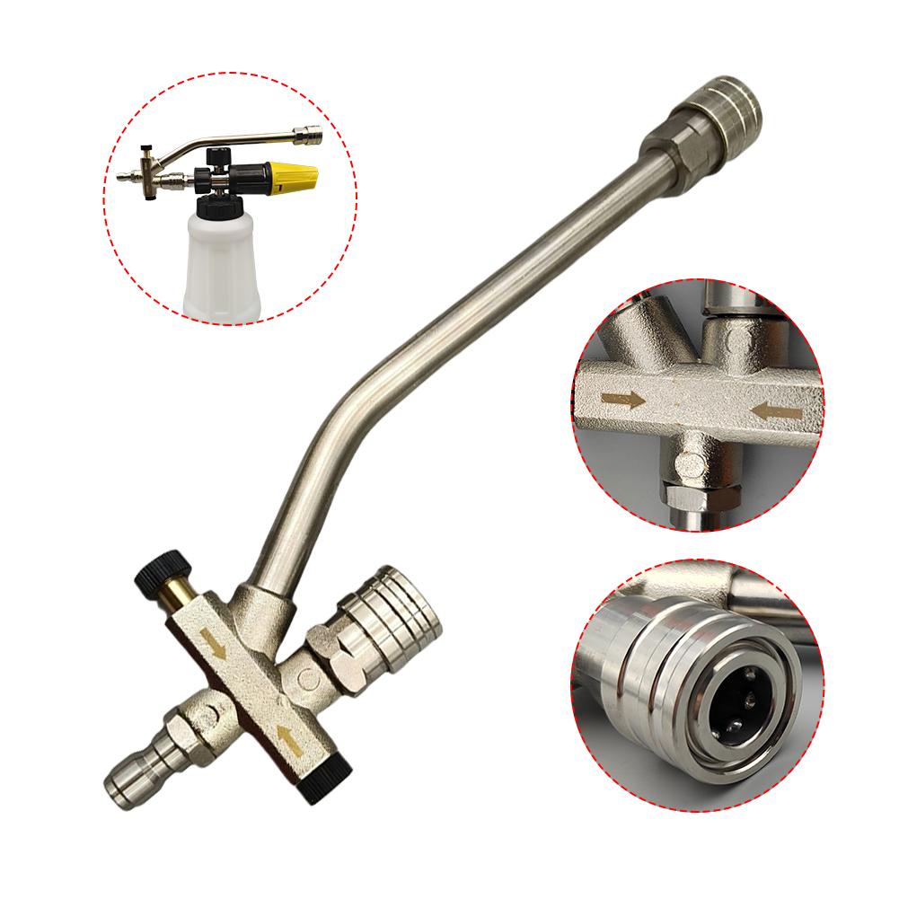 Dual Valve Pressure Washer Attachment 1/4 Quick Connect Foam Gun Dual Valve Foam Generator Accessories for High Pressure Washer