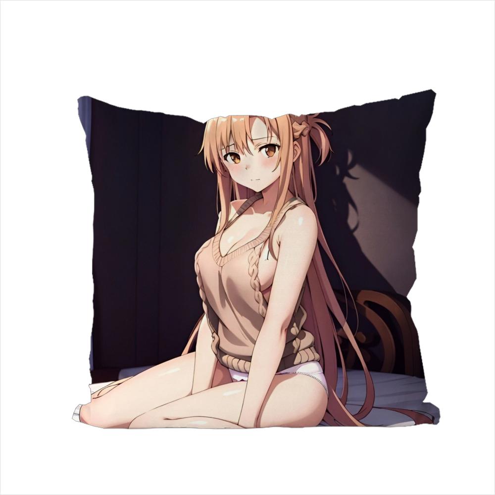 Наволочка Sword Art Online Для Автомобиля Дивана Декоративная Домашняя Двусторонняя Печать Плюшевая Квадратная Подушка-Плед Чехол