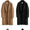 Autumn and Winter Women's Woolen Casual Jacket Long Loose Woolen Coat