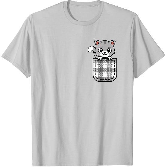 Funny Cat Pocket Kitten Lover Men Women Kids T-Shirt