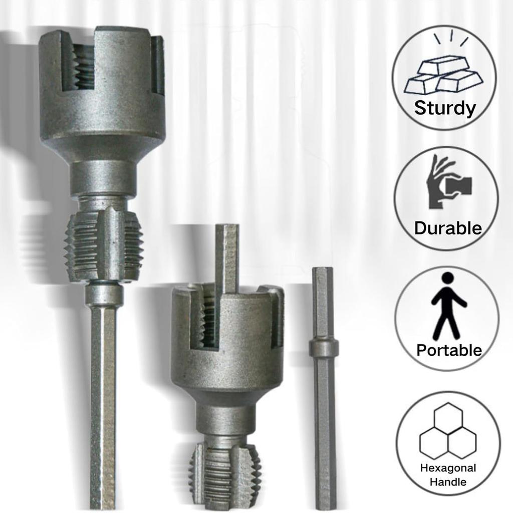 Интегрированный инструмент для нарезания внутренней и внешней резьбы, инструмент для нарезания резьбы ПВХ для электродрели, 1/2" (DN15) 3/4" (Ду20) Инструмент для перенарезки резьбы труб,