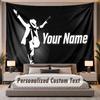 Custom Name Text Tapestry Michael Jackson Personalized Polyester Wall Tapestry For Bedroom And Room