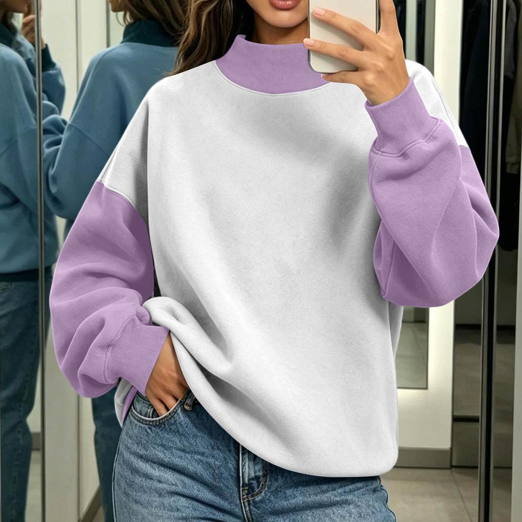 Женская толстовка с капюшоном Color Block, повседневная, с длинным рукавом, для осени и зимы