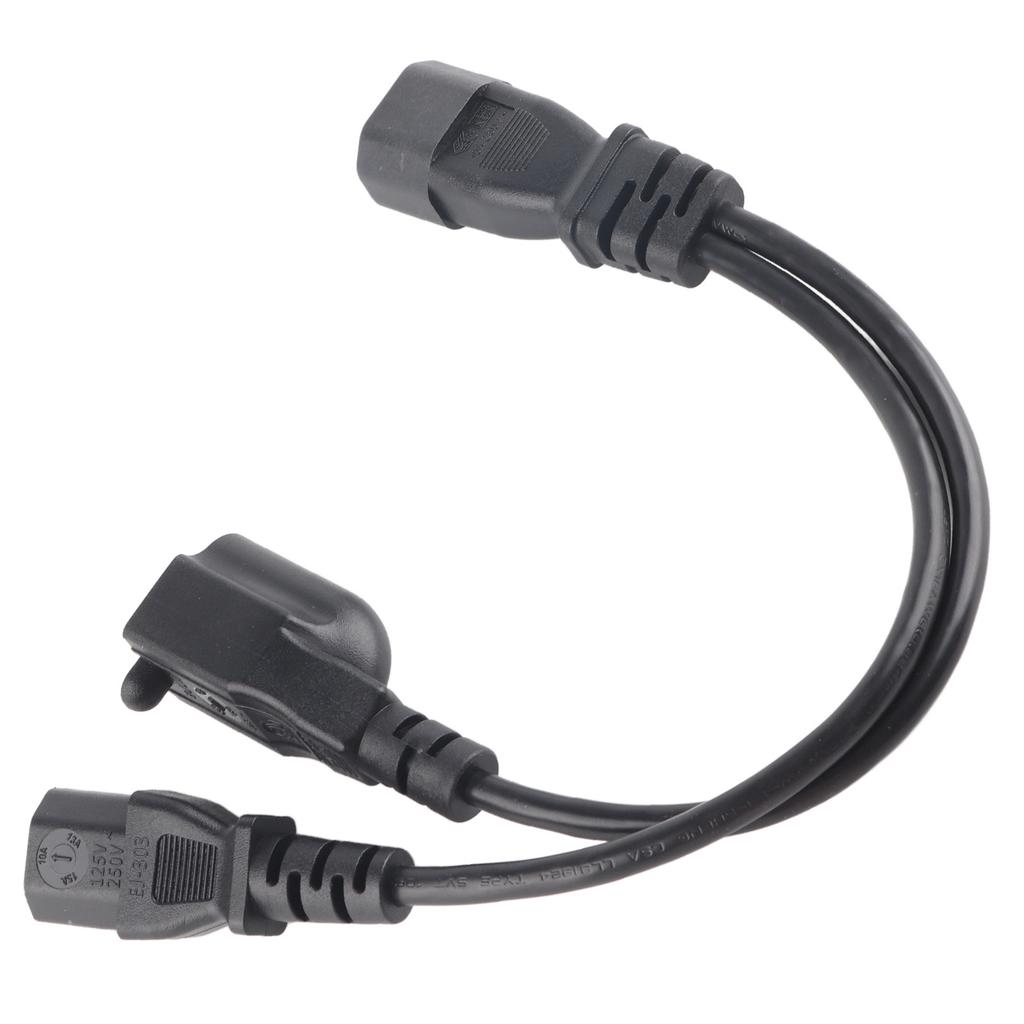 C14 Male To C13 Nema 5‑15R Female Y Splitter Power Cord 1 In 2 Out 10A 250V Waterproof Power Extension Adapter Cable