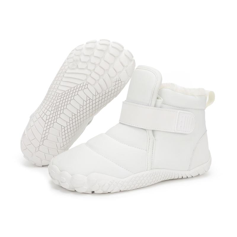 Детские 2025 Новые Зимние Минималистичные Водонепроницаемые Кроссовки с Широким Носком Босиком для Мальчиков и Девочек Зимние Нескользящие Теплые Снежные Ботинки