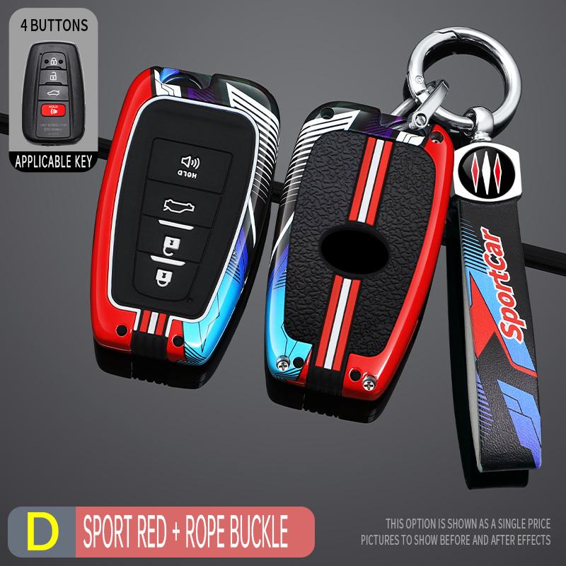 Car Key Case Cover Protective Shell Fob For Toyota Prius Camry Corolla C-HR CHR RAV4 Prado 2018 2022 Car Key Decoration Shell