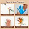 Easy Clean Painting Kit DIY Handprint Display Kit, Transparent Acrylic Panel And Wood Base Art Growth Record Memory Keepsake Project, Handmade
