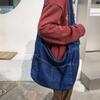 Джинсовая сумка, женская сумка для покупок на плечо, студенческая сумка большой вместимости для студентов колледжа