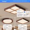 "Walnut Ceiling Lamp - Full Spectrum Eye Protection for Living Rooms & Bedrooms"