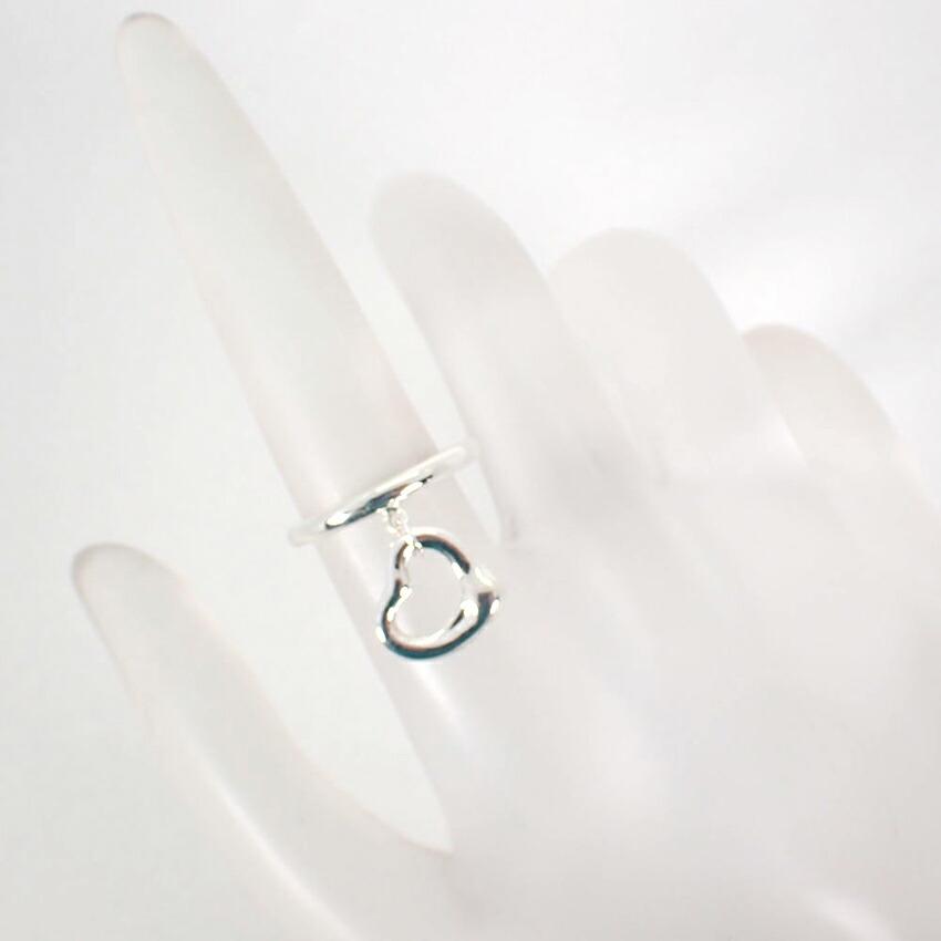 [Б/у] Кольцо TIFFANY 925 Открытое сердце / Размер 7 / j9-3