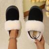 Мода 2025 Новые Женские Пушистые Снежные Сапоги Платформа Меховые Домашние Тапочки Женские Меховые Домашние Тапочки Женские Толстые Теплые Напольные Сапоги Женские