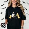 Cute Goose Duck Clarinet Band T-shirt Women Funny Cartoon Music Note Graphic Tee T-Shirts Casual Tops Gift for Music Lover