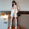 Summer Girls Suit Child Set Clothes Short-Sleeved Loose Letters T-shirt + Half Pants Teenager Tracksuits Kids