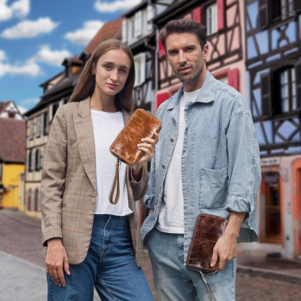 Кошельки-клатчи из натуральной кожи CONTACT'S для мужчин, сумка через плечо, сумка для телефона, кошельки для карт, многофункциональная сумка с застежкой-молнией