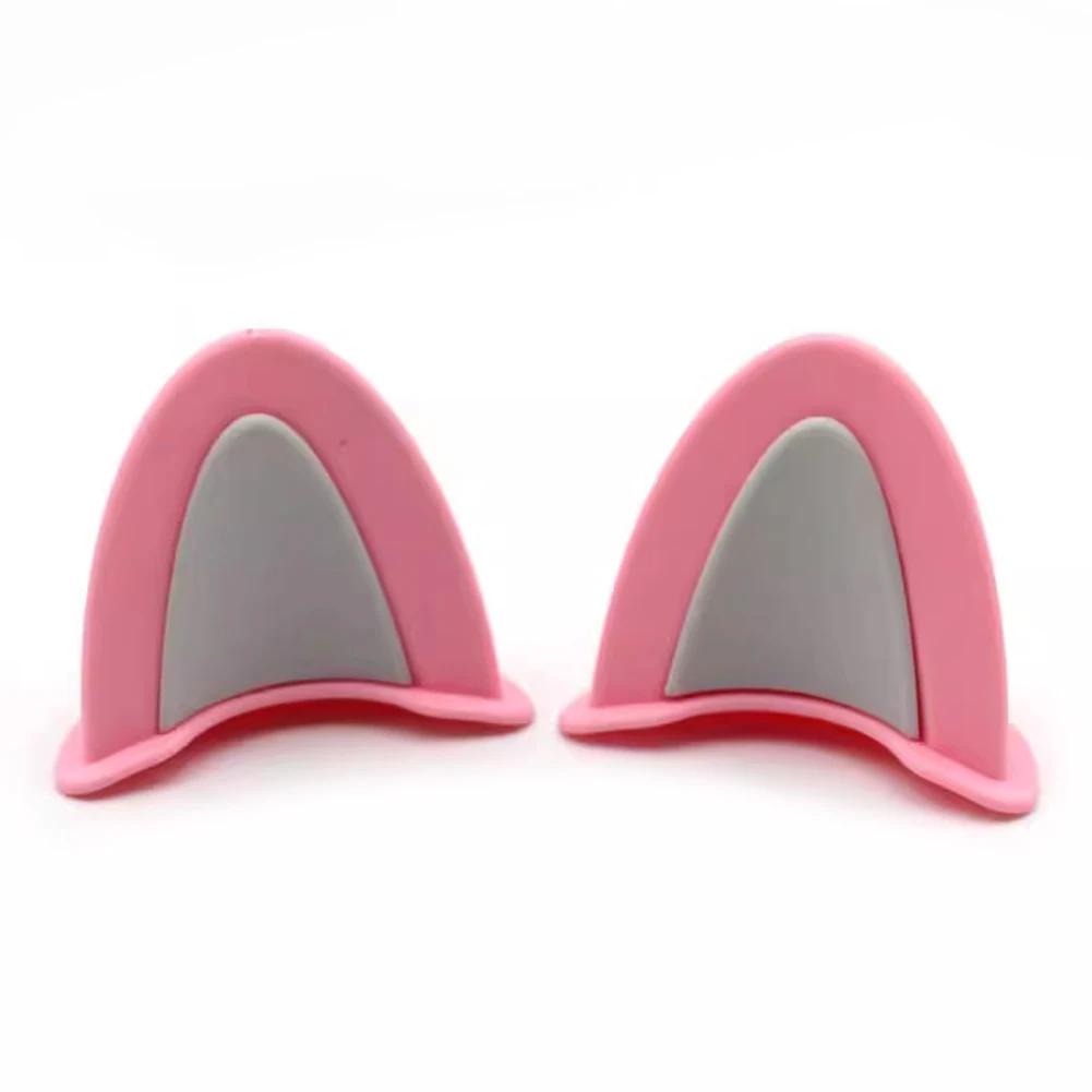 2Pcs Cute Cat Ears Helmet Decoration Motorcycle Electric Stickers Decor Multicolor Motorcycle Helmets Accessories Universal