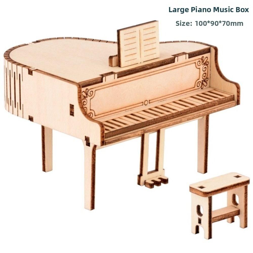 DIY Creative Gramophone Wood Phonograph Musical Potential Box High Quality Children's Puzzle Toys