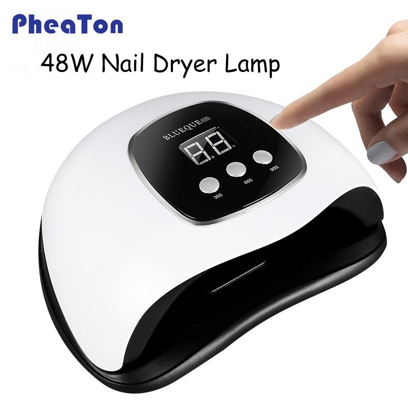 Профессиональная УФ-лампа для ногтей, 48 Вт, сушилка для геля для ногтей, УФ-отверждающая лампа, лампа для маникюра и педикюра, светодиодная лампа для ногтей