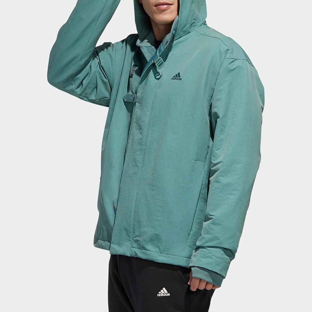Adidas Куртка в спортивном стиле с капюшоном Мужские куртки Изумрудно-зеленый GM4467