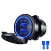 Двойной QC 3.0 двойной USB быстрое автомобильное зарядное гнездо 12 В/24 В водонепроницаемый с переключателем автомобильный адаптер быстрой зарядки розетка