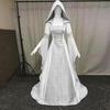 Women's Medieval Cosplay Wedding Dress with Hooded Design - 4 Colors Available