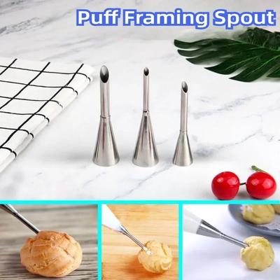 1/3 шт. насадки из нержавеющей стали для слоеного крема, насадки для глазури для торта, шприцы для выпечки пончиков, кексов, десертов, аксессуары для выпечки