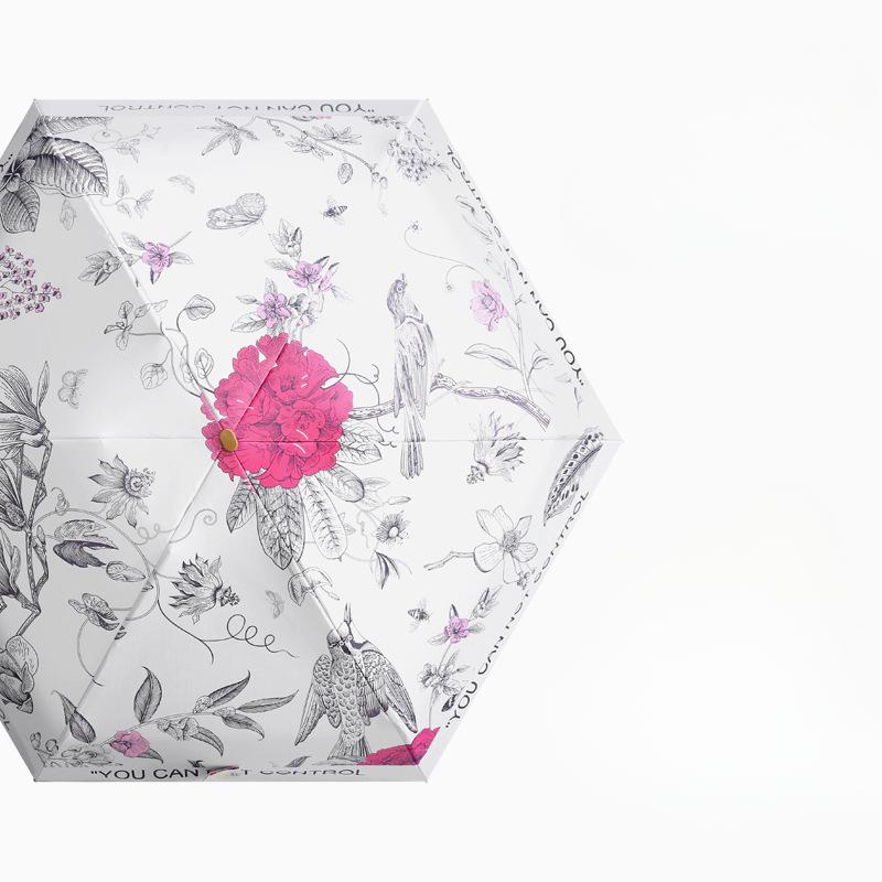 Плоский зонт с шестью карманами, солнцезащитный зонт, цветной клей, защита от солнца, солнцезащитный зонт, женский складной зонт