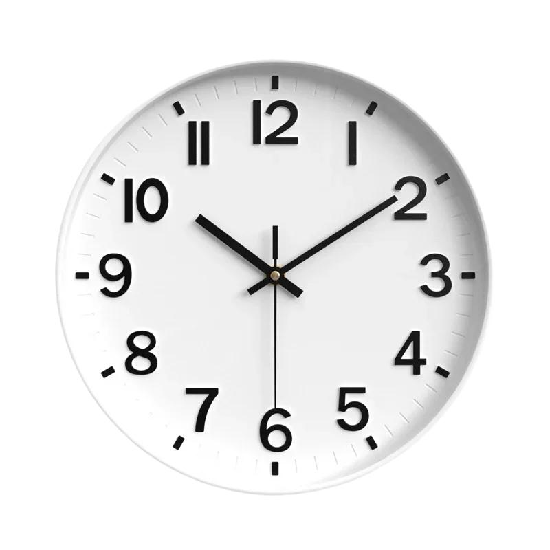 [12 дюймов 30 см] Модные бесшумные нетикающие настенные часы, креативные трехмерные цифровые настенные часы для гостиной и спальни