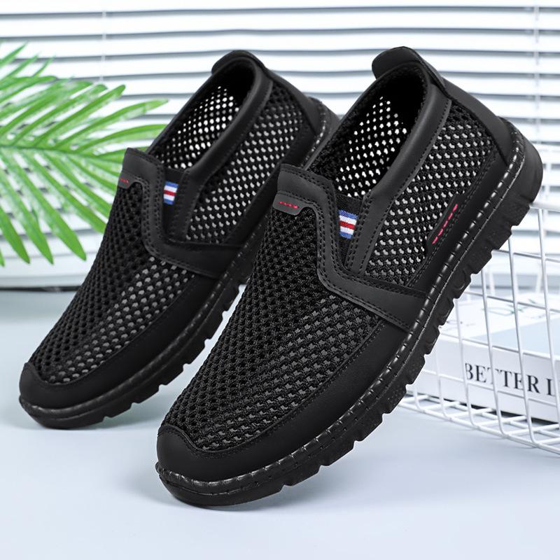 Men'S Summer Shoes Mesh Breathable Flat Shoes Slip Comfortable Men'S Shoes Oversized 38-46 Men'S Flat Shoes Free Shipping Shoes