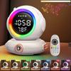 Remote Wake Up Light Alarm Clock with Sunrise Simulation Astronaut Dual Alarms Wireless Speaker FM Radio Nightlight Bedside Lamp