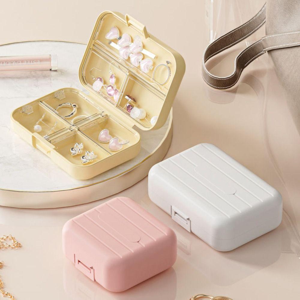 Portable Jewelry Box Mini Storage Box Durable Pill Case Earrings