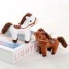 Chinese Style Cartoon Animal Stuffed Doll PP Cotton Chinese Horse Plush Keyring  Birthday Gift