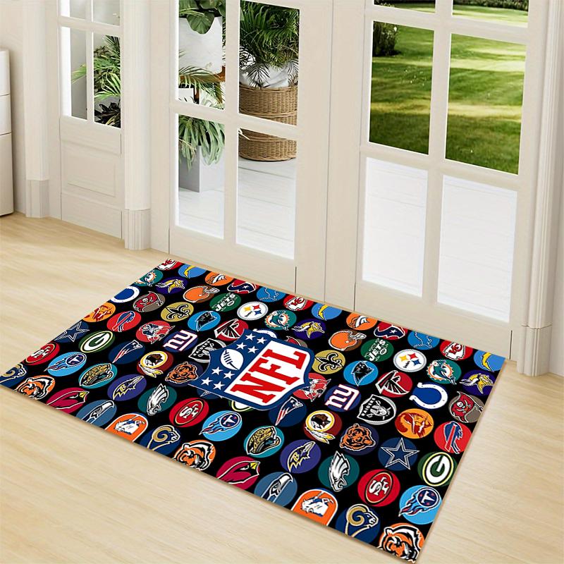Nfl Team Logos Compilation Carpet Rug Soft Washable Anti Slip Home Living Room Sofa Mats Personalized Christmas Rug