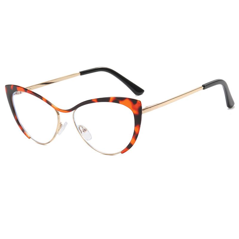 SHAUNA Anti-Blue Light Модные женские очки кошачий глаз с оптической оправой Весенние шарнирные металлические градиентные солнцезащитные очки UV400