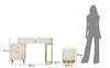 Bed Desk Sharon White  With Stool Cm 120X40X75 (Stool Size Ø36X39)